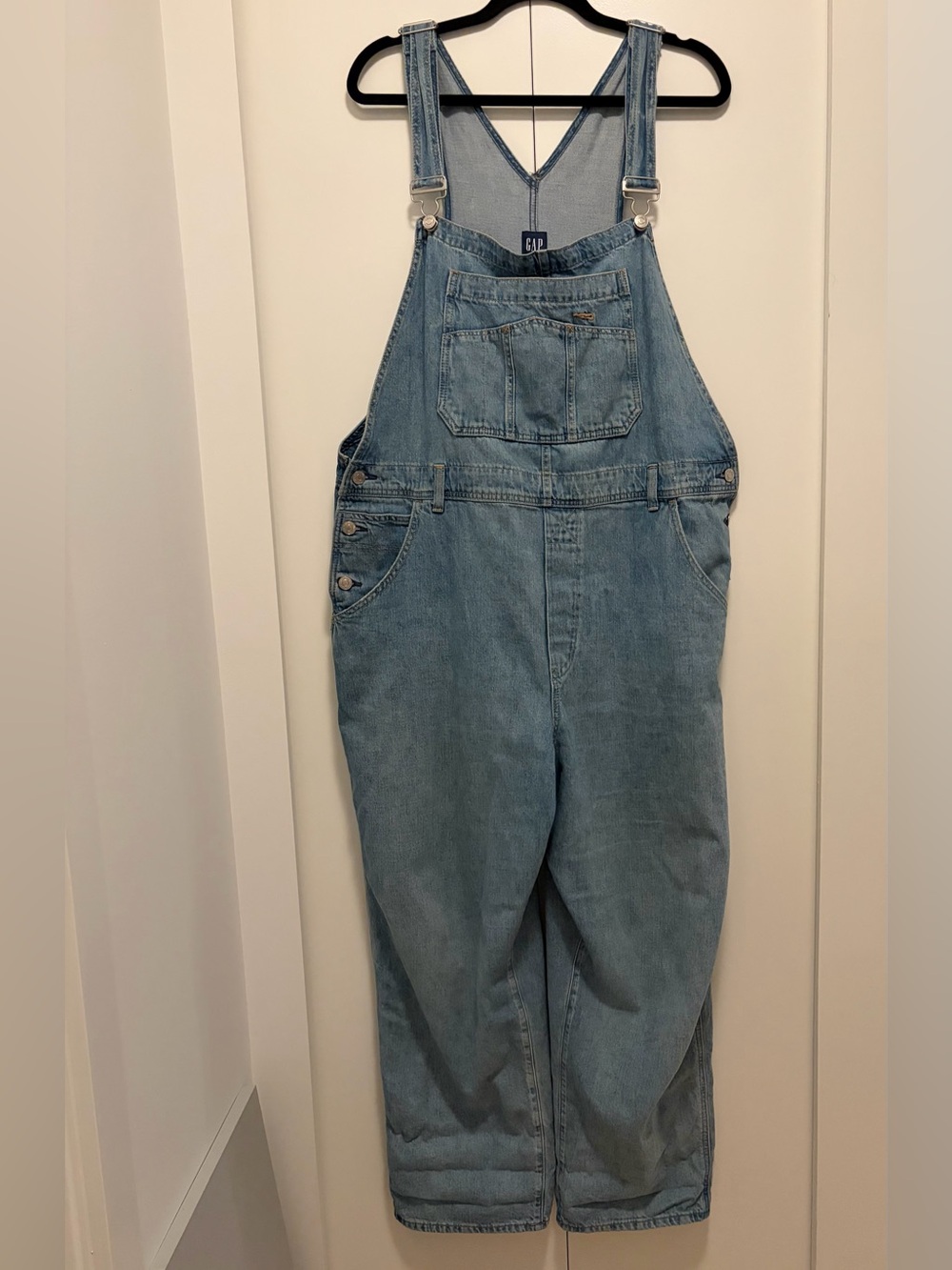 GAP Light Blue Denim women’s over size Overalls